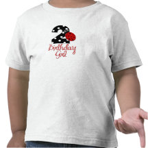 2nd Birthday Girl - Ladybug - 2 Lady Bug Tee Shirts