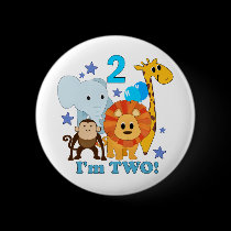 2nd Birthday Jungle buttons