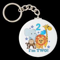 2nd Birthday Jungle keychains