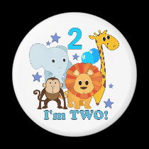2nd Birthday Jungle magnets