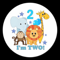 2nd Birthday Jungle stickers
