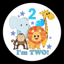 2nd Birthday Jungle stickers