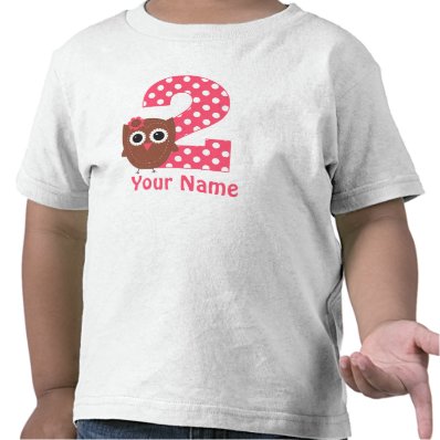 2nd Birthday Owl Personalized T Shirt