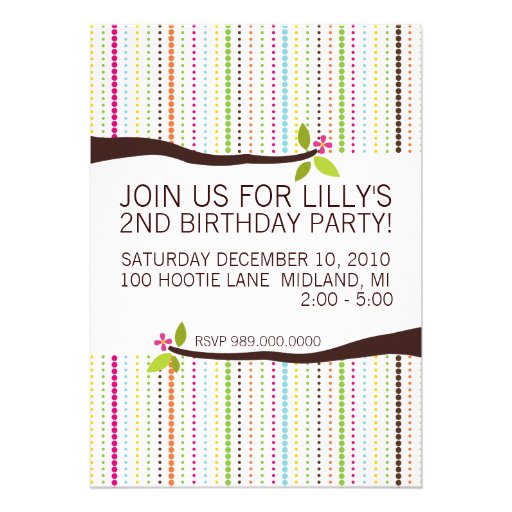 2nd Birthday Owl Theme Party Invitations