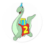 2nd Birthday Party Dinosaur  Sticker
