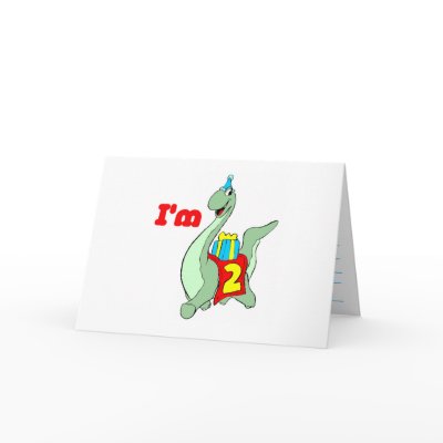 2nd Birthday Party Invitation - Dinosaur Cards by treasurehutch