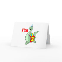 2nd Birthday Party Invitation - Dinosaur cards