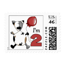 2nd Birthday Puppy Birthday Postage Stamp