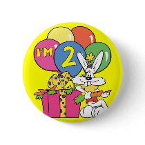 2nd Birthday Rabbit buttons
