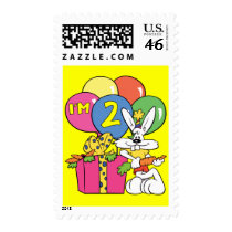 2nd Birthday Rabbit Postage