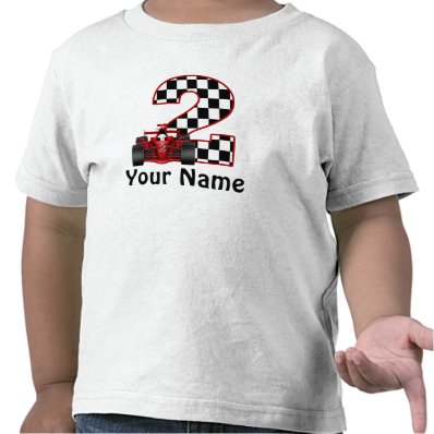 2nd Birthday Race Car Personalized Shirt