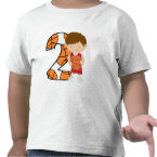 2nd Birthday Red and White Basketball Player Tshirts