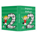 2nd Birthday Red and White Soccer Goal Binder