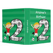 2nd Birthday Red and White Soccer Goal Binder binder