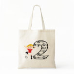 2nd Birthday Red and White Soccer Goal Tote Bag