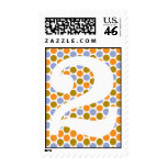 2nd Birthday Stamp Brown Orange