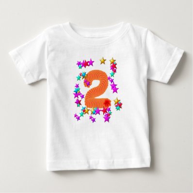 2nd birthday starry t-shirt