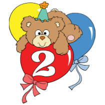 2nd Birthday Teddy Bear (2) t-shirts
