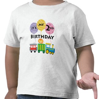 2nd Birthday Train Birthday zazzle_shirt