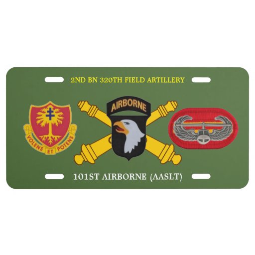 2ND BN 320TH FIELD ARTILLERY 101ST LICENSE PLATE Zazzle
