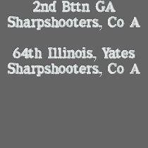 2nd Bttn GA Sharpshooters, Co A 64th Illinois, ... embroidered shirts