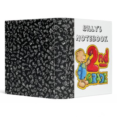 2nd Grade Notebook Vinyl Binders by doodles_daddles