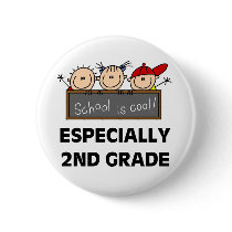 2nd Grade School is Cool Button
