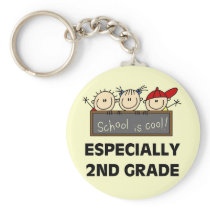 2nd Grade School is Cool Tshirts and Gifts Key Chains