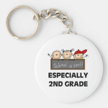 2nd Grade School is Cool Tshirts and Gifts Key Chain