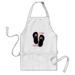 2nd Grade Teacher Red Apple Flip Flops Aprons