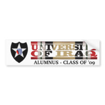 2nd Infantry Division U of Iraq Alumnus Sticker Bumper Sticker