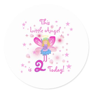 2nd Little Angel Birthday Stickers
