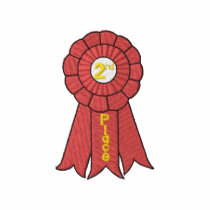 2nd Place Ribbon embroidered shirts