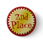 2nd Second Place Award Button, Customisable