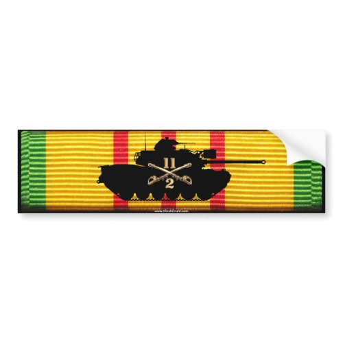 2nd Sqdn 11th ACR M48A3 on VSM zazzle_bumpersticker