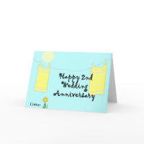 2nd Wedding Anniversary Greeting Card
