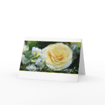 2nd Wedding Anniversary - Yellow Rose Cards