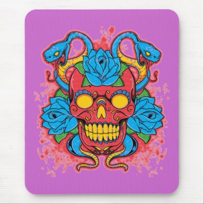 2snakes pad mouse pad by thug6699