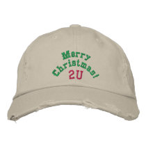 2U, Merry Christmas! embroidered hats by ChristmasSpirit 2U, Merry Christmas! embroidered hats