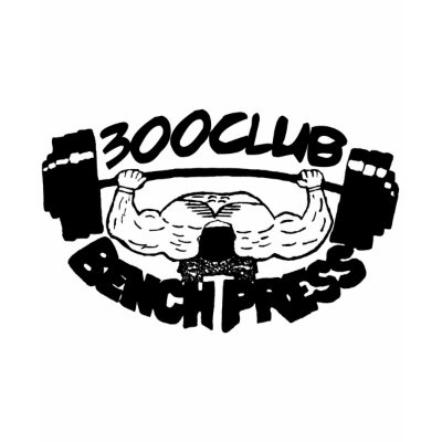 300 Club Bench Press Mans Fitted T Shirt by Weightlifter_TShirts