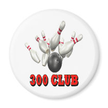 300 Club Bowling Fridge Magnets