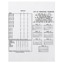 300 Year Perpetual Calendar (Day Of The Week) flyers