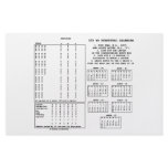 300 Year Perpetual Calendar (Day Of The Week) Stationery Paper