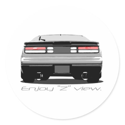 300zx "Enjoy Z view." Round Sticker by blodisign
