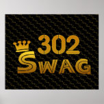 302 Area Code Swag Posters