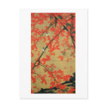 30. 紅葉小禽図, 若冲 Maple &amp; Small Birds, Jakuchū Postcards