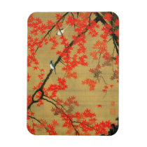 30. 紅葉小禽図, 若冲 Maple & Small Birds, Jakuchū Flexible Magnet