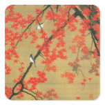 30. 紅葉小禽図, 若冲 Maple & Small Birds, Jakuchū Stickers