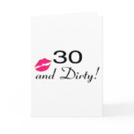 30 And Dirty Lips Greeting Cards