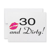 30 And Dirty Lips invitations